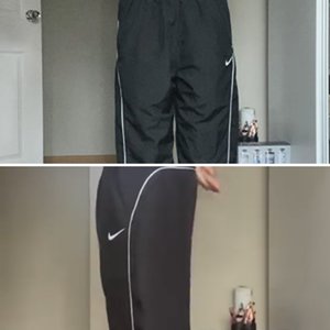 black Nike windpants