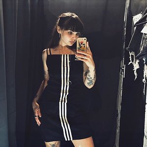 custom black adidas dress