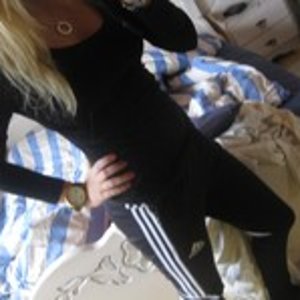 Adidas womens black pants with white stripes and long sleeve balck top