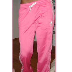 Adidas womens light pink pants front