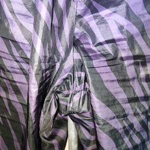 Nike Shiny Nylon Zebra Print Pants. Purple Black.