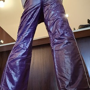 Purple Adidas pants