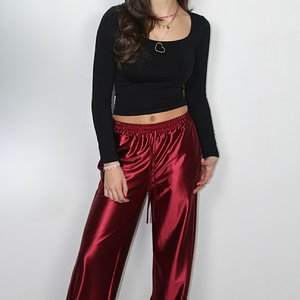 Red Silky pants