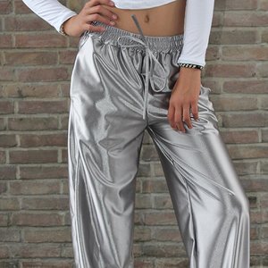 Silver silky pants