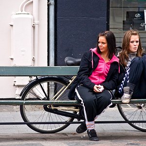 Adidas womens black suits two girls