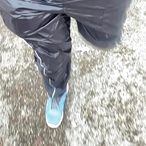 Walking through the local cemetery in Staydium shiny nylon pants.mov