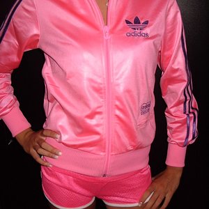 bluza rozowa adidas mega