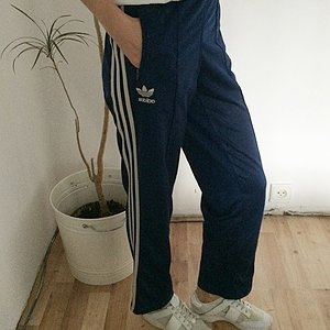 Girl in Adidas pants