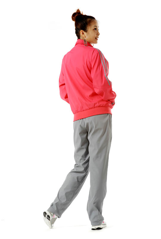 2012 Adidas tracksuit bun womens pink grey back