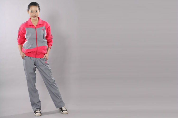 2012 Adidas tracksuit womens pink grey front