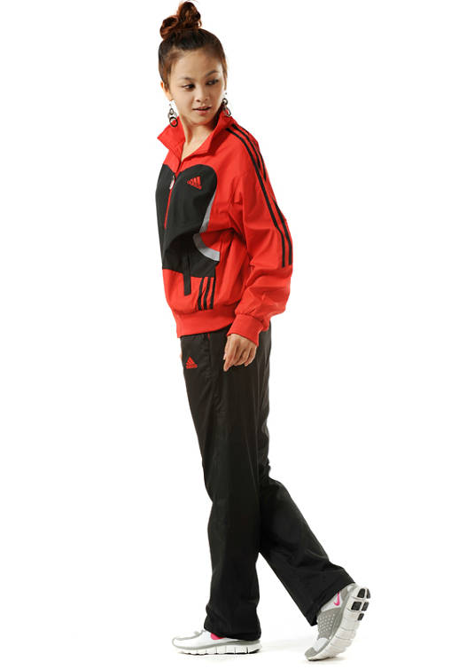 2012 Adidas tracksuit womens red walk