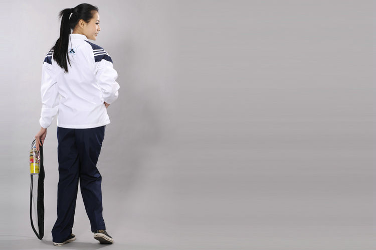 2012 Adidas tracksuit womens white black back