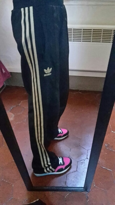 adidas black/gold pants