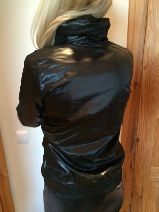 Adidas black SHINY jacket