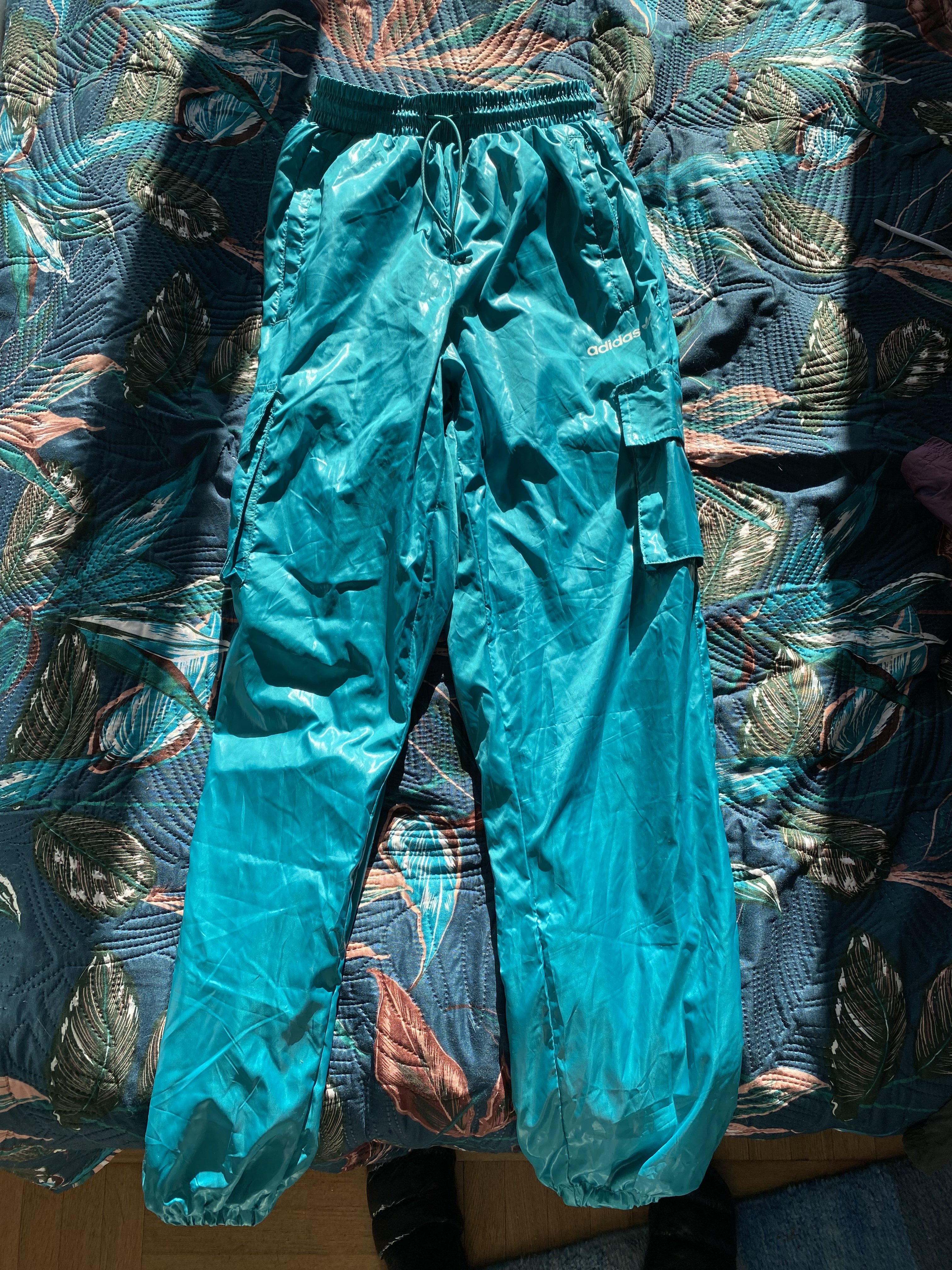 Adidas shiny track store pants