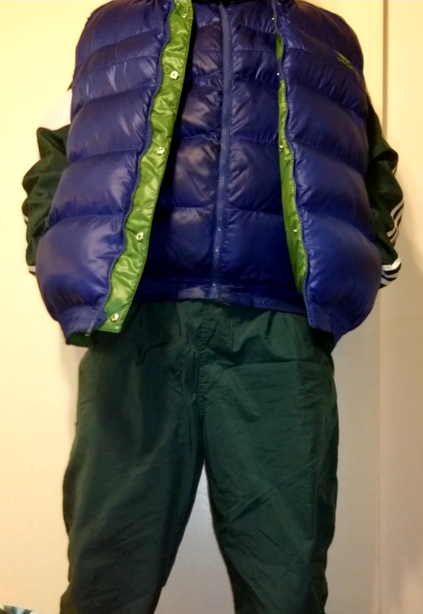 Adidas shellsuit puffer vests