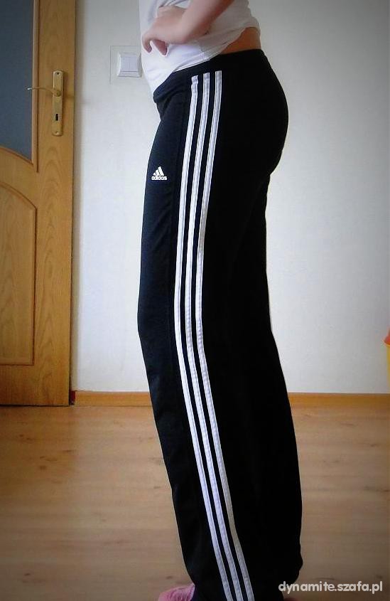 Adidas womens black long pants side