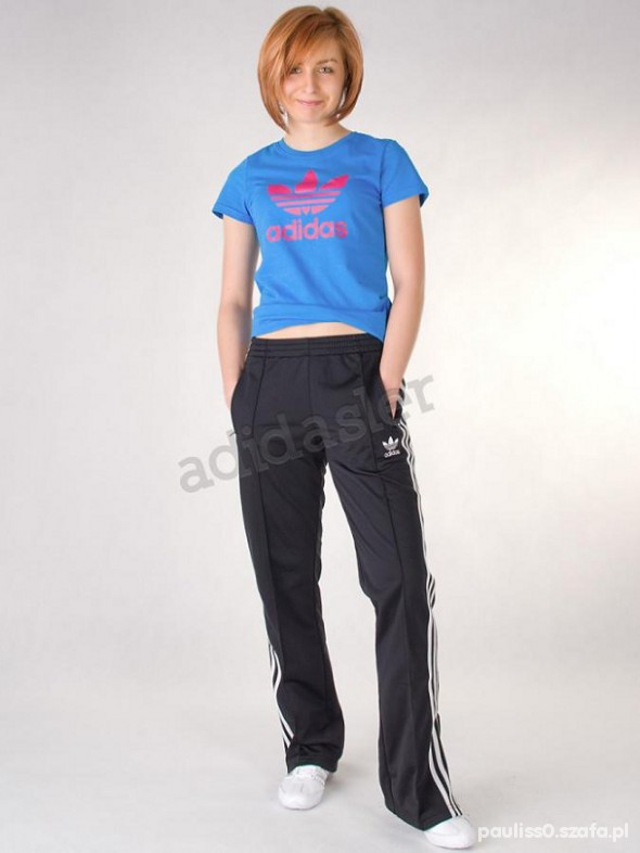 Adidas womens black pants blue tshirt