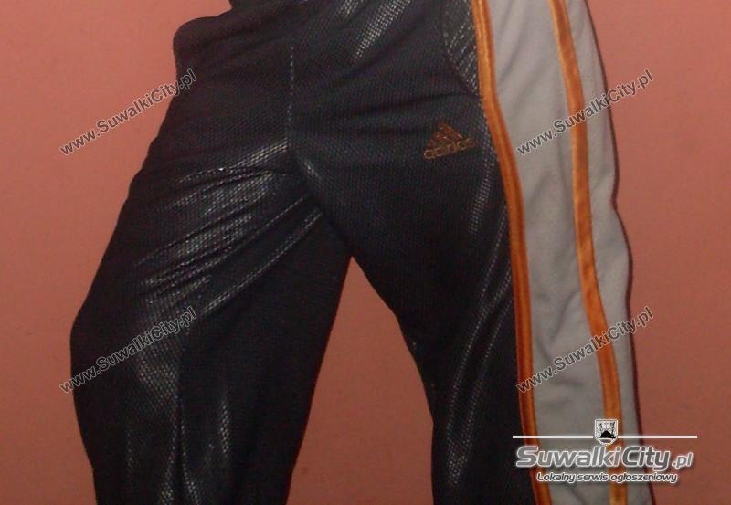 Adidas womens black shiny pants large side stripe