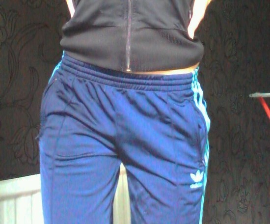 Adidas womens blue and light blue front view pants