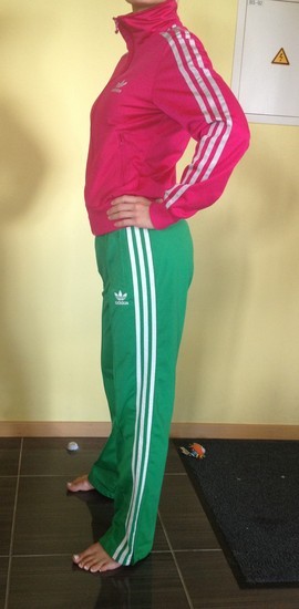 Adidas womens green pants red jacket stripes