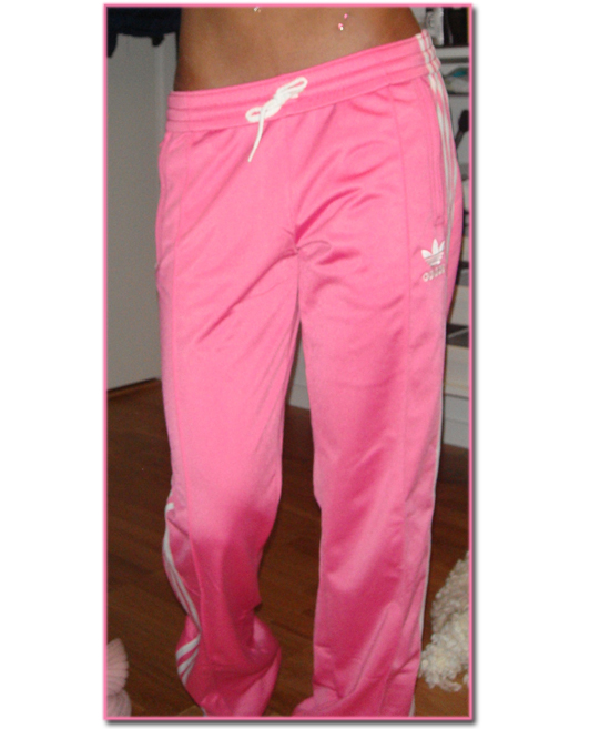 Adidas womens light pink pants front