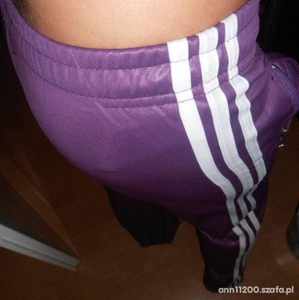 Adidas womens purple pants rear show