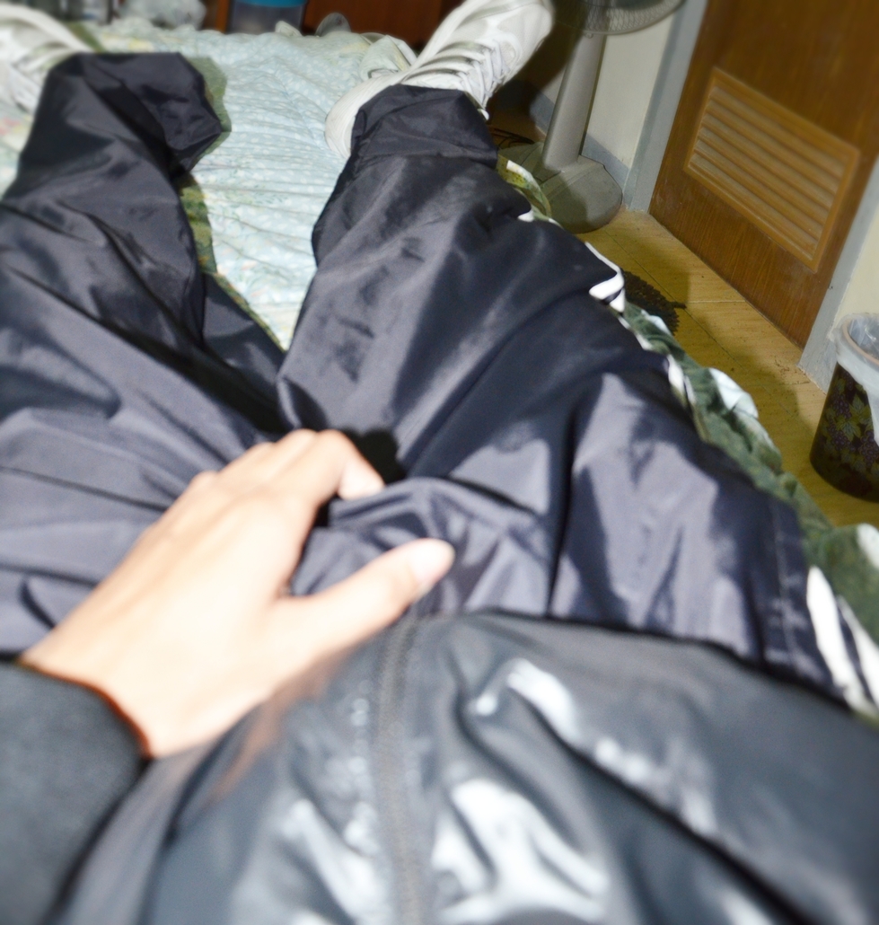 Black adidas shiny pants and jacket. | Shiny Sports