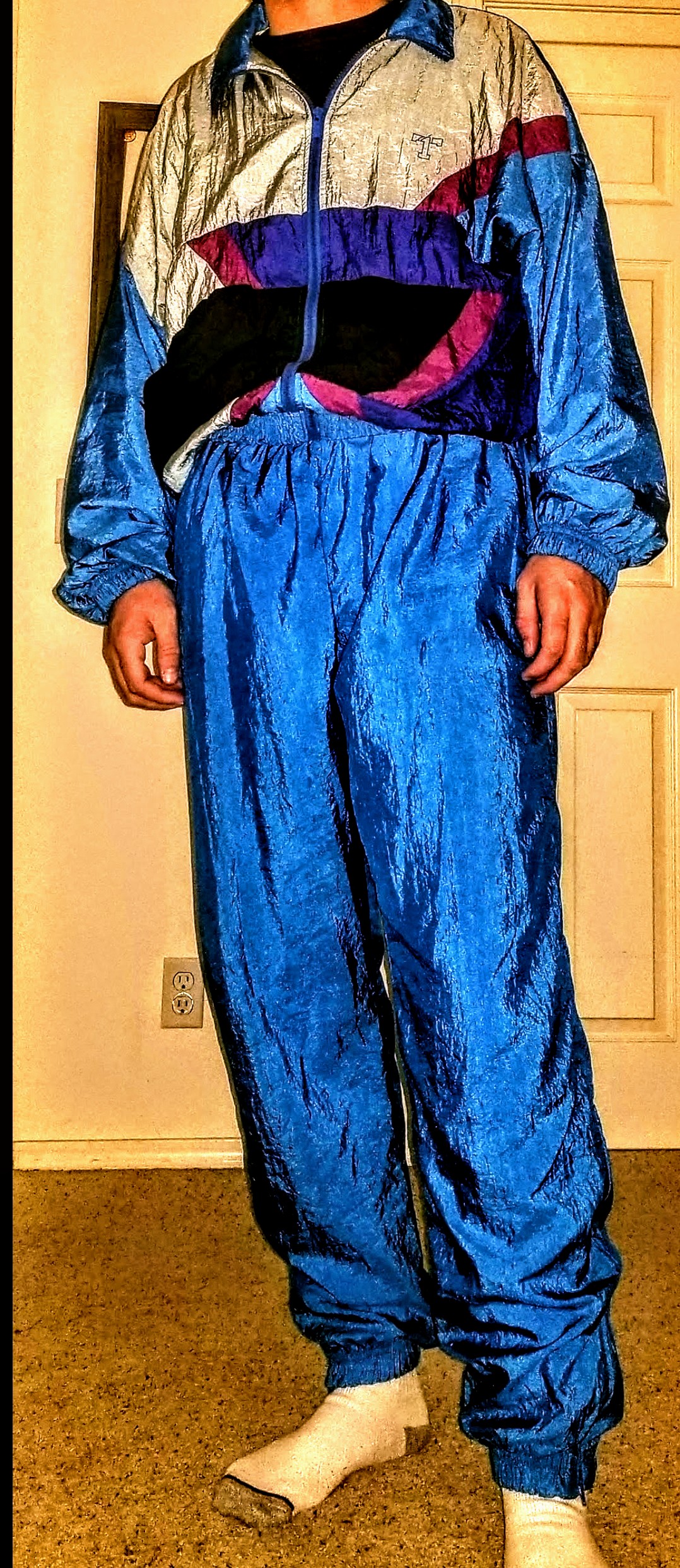 Blue shellsuit