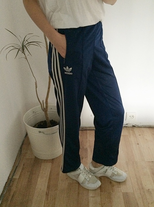 Girl in Adidas pants