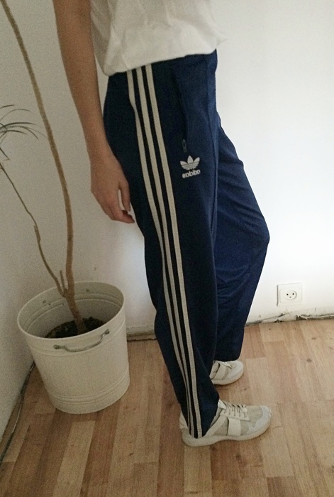 Girl in Adidas pants