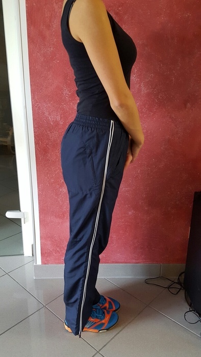 Girl in Adidas pants