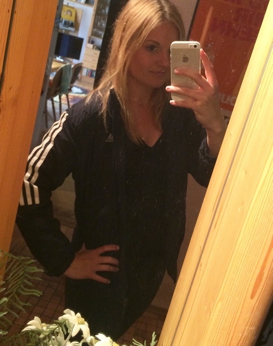 Girl with adidas jacket