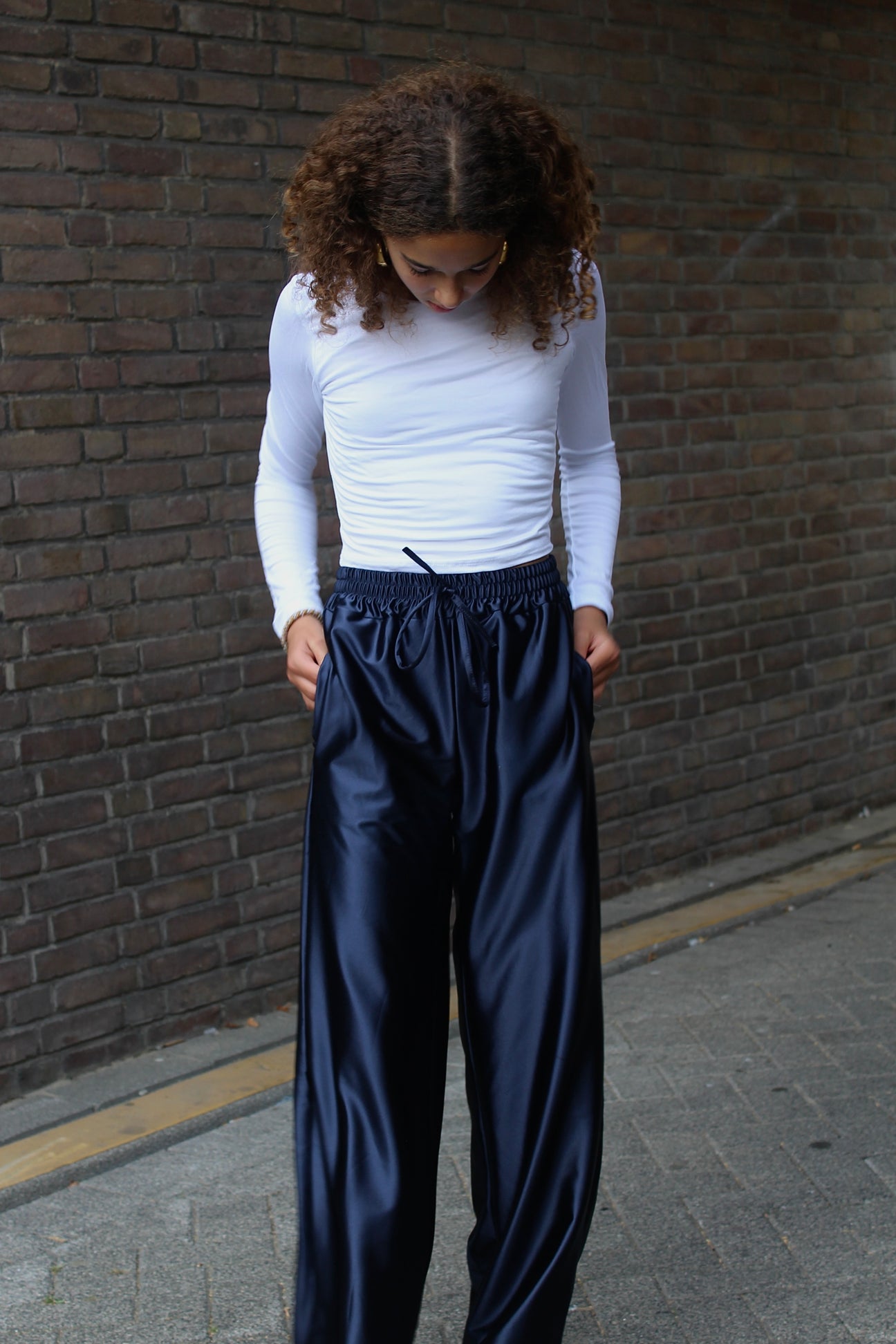 Navy Silky pants