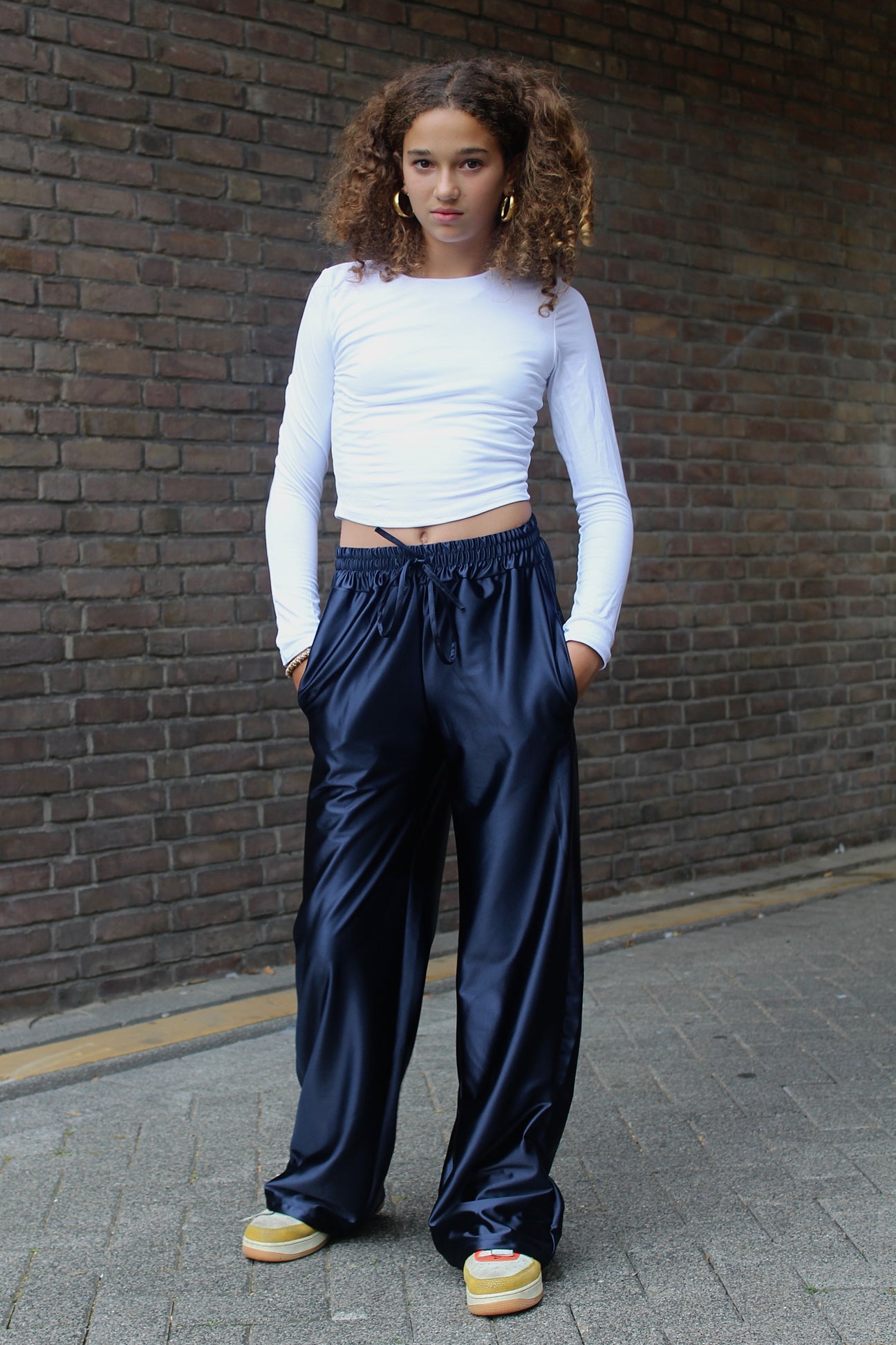 Navy Silky pants