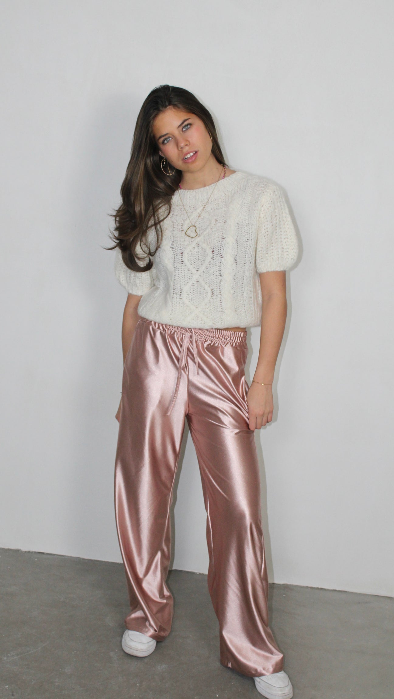 Pink silky pants