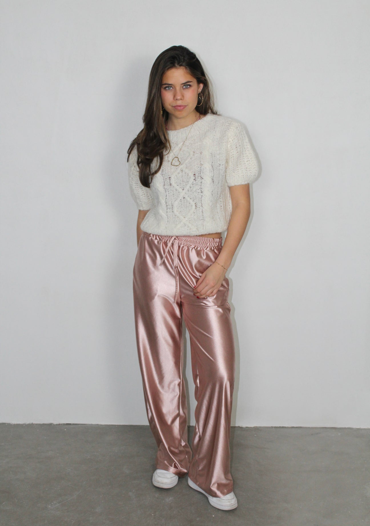 Pink silky pants