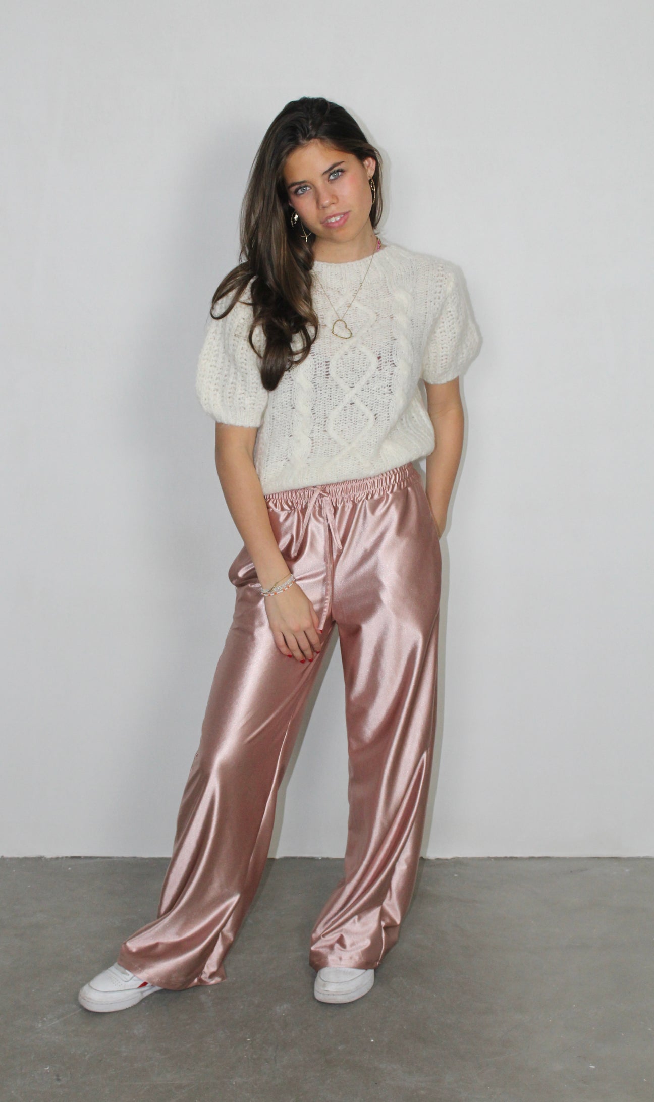 Pink silky pants