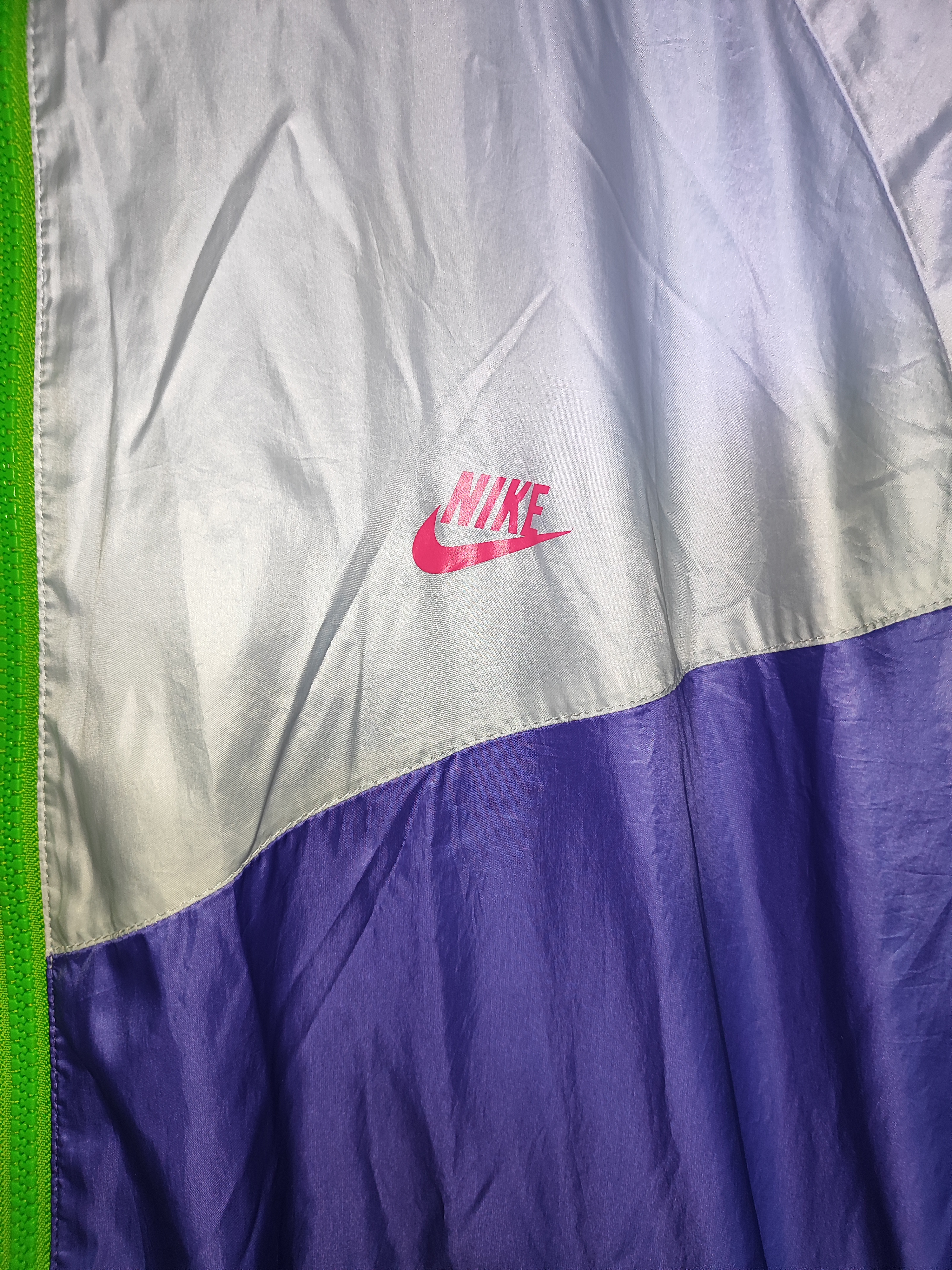 Shiny Nylon Nike Windrunner / Windbreaker Purple  - Gray - Light Blue.