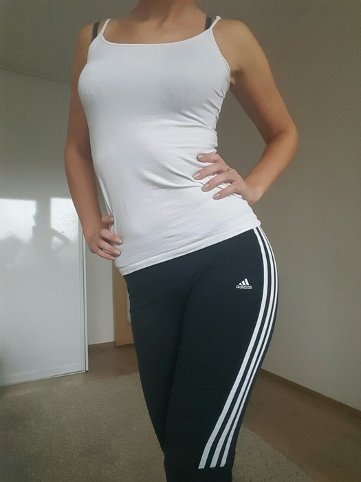 Sporty girl in adidas