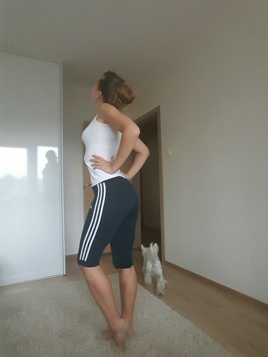 Sporty girl in adidas